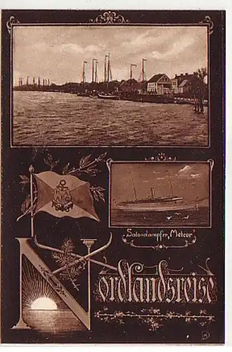 21872 Ak Norlandsreise Salondampfer "Meteor" um 1910