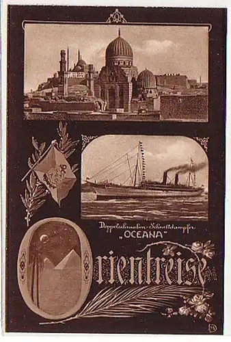 21870 Ak Orientreise Schnelldampfer "Oceana" um 1910
