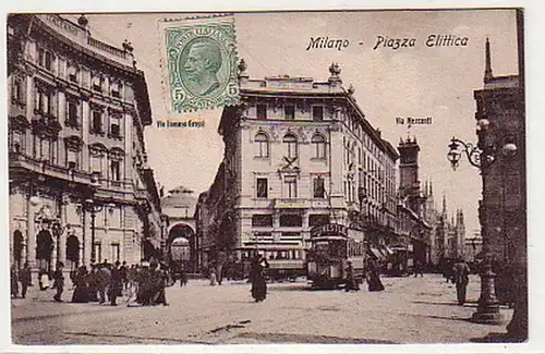 21860 Ak Milano Milan Piazza Elittica vers 1900