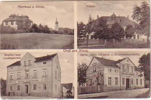 21853 Mehrbild Ak Gruß aus Weida Thür. 1918