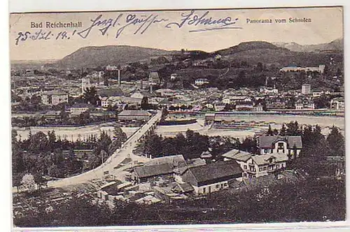 21849 Ak Bad Reichenhall Panorama du four 1914
