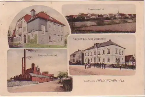 21843 Mehrbild Ak Gruß aus Neukirchen bei Borna 1913