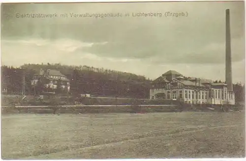 21835 Ak Elektrizitätswerk Lichtenberg Erzgeb. um 1910