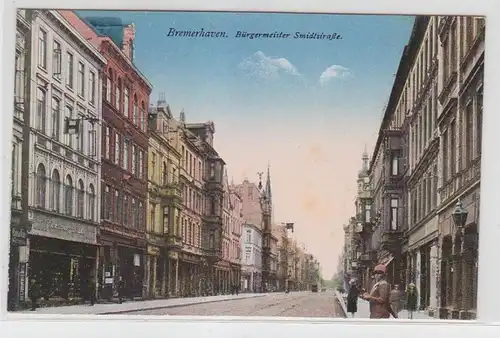 21833 Ak Bremerhaven Bürgermeister Schmidtstrasse um 1910