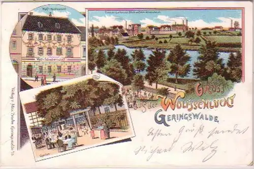 21827 Ak Lithographie Gruss aus Geringswalde 1902