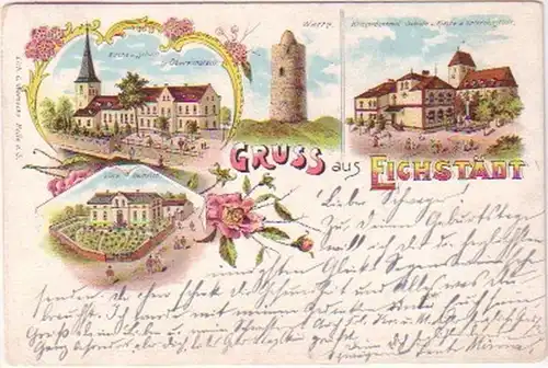 21825 Ak Lithographie Salutation en Eichstadt 1911
