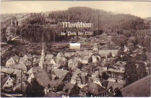 21820 Leporello Ak Monschau die Perle der Eifel um 1940