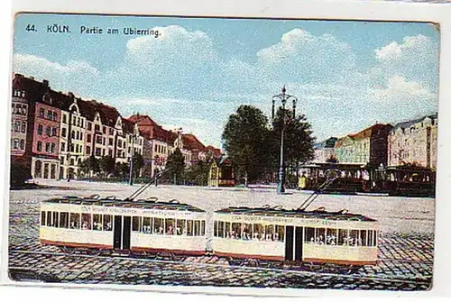 21806 Ak Cologne Partie am Ubierring avec tram 1920