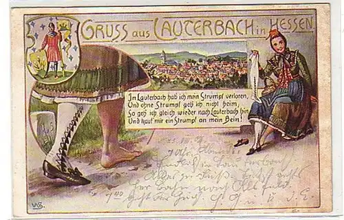 21805 Ak Gruss de Lauterbach en Hesse 1904
