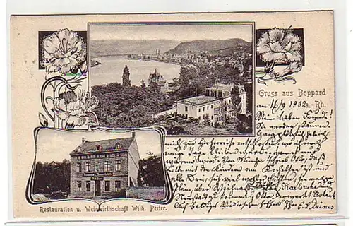 21804 Mehrbild Ak Gruß aus Boppard am Rhein 1902
