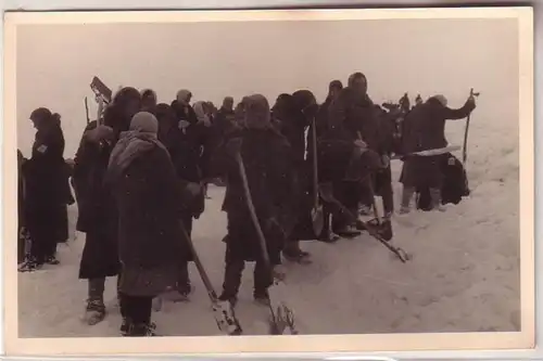 21759 Foto Ak Leski Polen Karpathen Hilfstruppen bei der Arbeit im 2. Weltkrieg