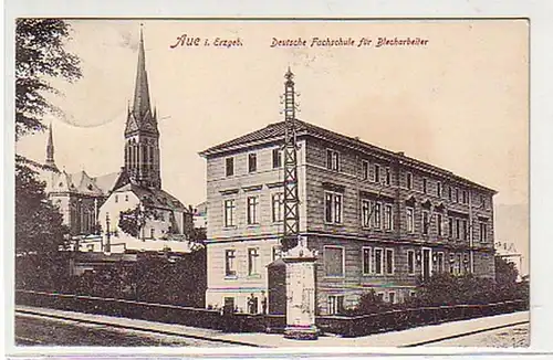 21749 Ak Aue Deutsche Schweizschule für Stahlwerke 1908