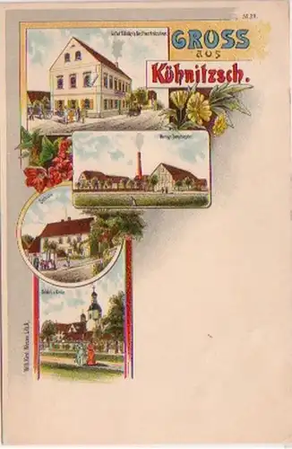21742 Ak Lithographie Gruss aus Kühnitsch 1911