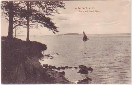 21730 Ak Lauterbach a.R. Blick auf Insel Vilm um 1920