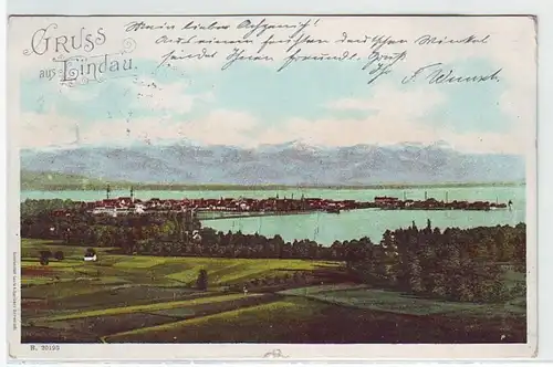 21694 Ak Lithographie Gruss aus Lindau Bodensee 1902