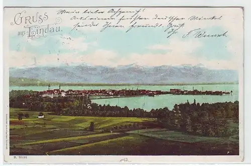 21694 Ak Lithographie Gruss de Lindau Bodensee 1902