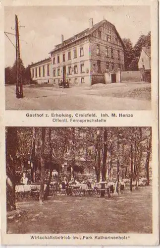 21644 Mehrbild-Ak Gasthof z. Erholung Creisfeld um 1920