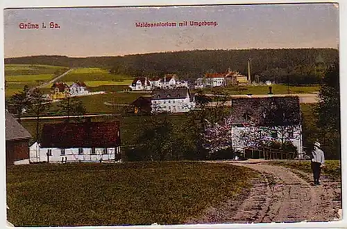 21628 Ak Grüna in Sachsen Waldsanatorium um 1910