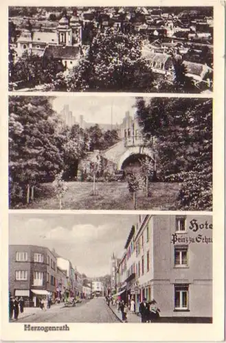 21608 Mehrbild Ak Herzogenrath mit Hotel usw. 1955