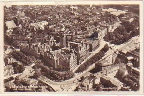21596 Ak Leipzig neues Rathaus Fliegeraufnahme 1935