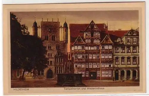 21568 Ak Hildesheim Tempelherren und Wedekindhaus 1938