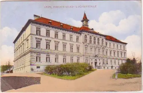21556 Ak Leipa Mädchen Volks- und Bürgerschule um 1910