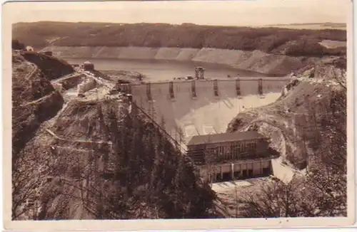 21538 Ak Construction du barrage de la vallée du trou de plomb à Thuringe vers 1930