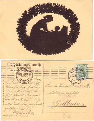 21528 Ak Margeritentag Chemnitz 28.Februar 1911
