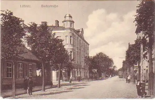 21511 Feldpost Ak Libau Lettland Badestraße 1918