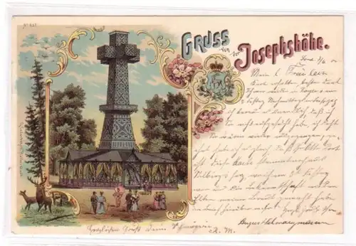 21493 Ak Lithographie Gruss von der Josephshöhe 1900