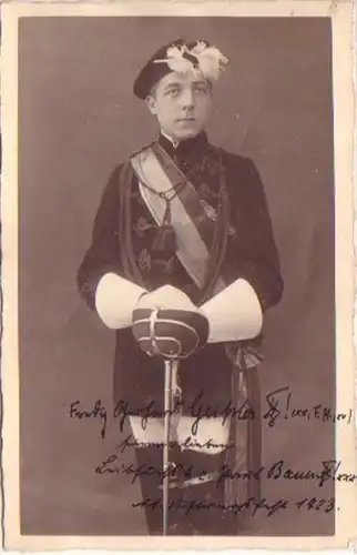 21467 Studentika Ak Student in Uniform mit Degen 1923