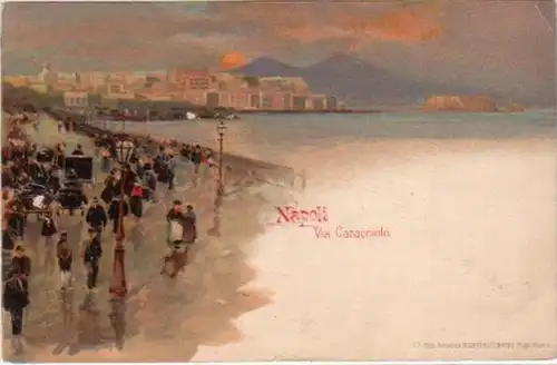 21435 Ak Lithographie Napoli Via Caracciola 1912