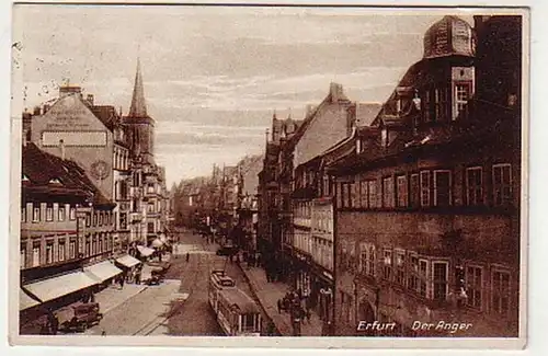 21429 Ak Erfurt der Anger mit Straßenbahn 1931