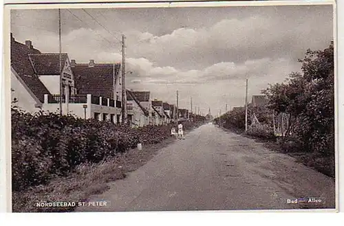 21421 Ak Mer du Nord Bad St.Peter Bad Allee vers 1930