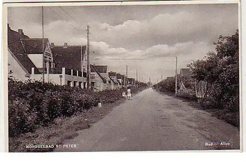 21421 Ak Nordseebad St.Peter Bad Allee um 1930