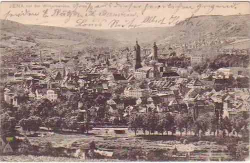 21402 Ak Jena Blick von der Wilhelmshöhe 1906