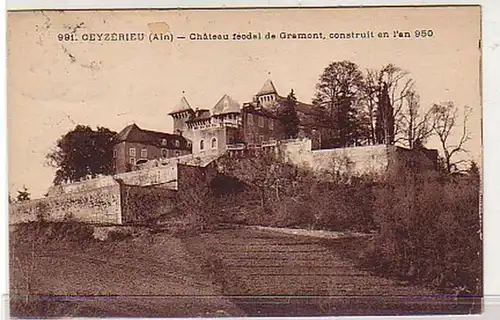 21399 Ak Ceyzérieu (Ain) Chateau feodal de Gramont 1924