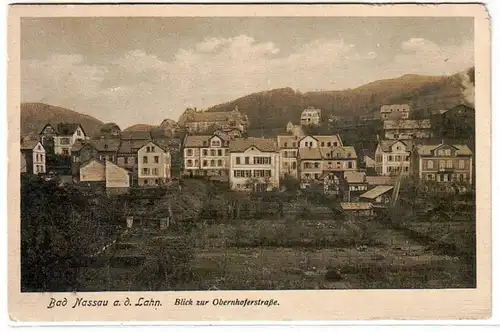 21394 Feldpost Ak Bad Nassau a.d. Lahn Vue sur Obernhoferstraße 1918