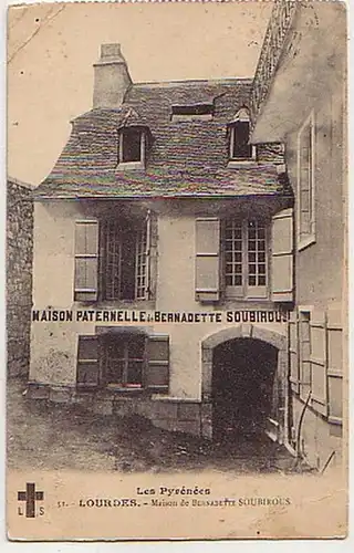 21369 Ak Lourdes les Pyrénées Maison de Bernadette 1911