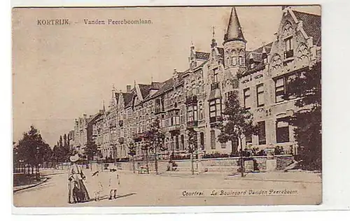 21321 Feldpost Ak Kortrijk Vanden Peereboomlaan 1917