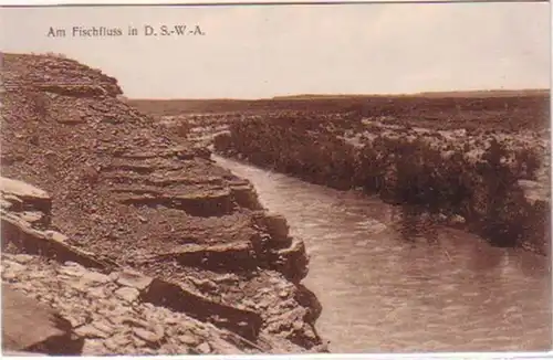 21308 Akd. Colonie DSWA au cours du fleuve de poisson autour de 1905