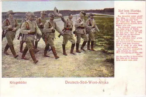 21269 Ak Kolonie DSWA "Auf dem Marsche" um 1905