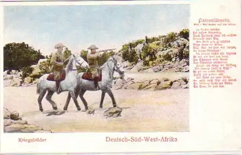 21266 Ak colonie allemande DSWA patrouiller à cheval vers 1905