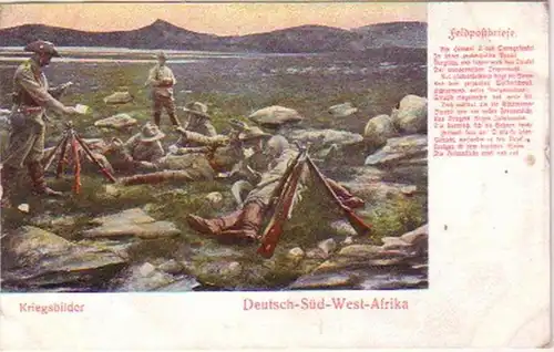 21256 Ak colonie allemande DSWA "lettres postales de champ" vers 1905