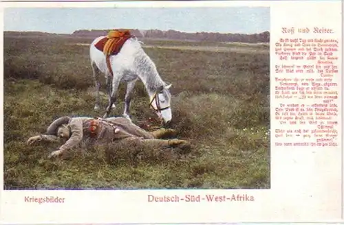 21246 Ak deutsche Kolonie DSWA Roß und Reiter um 1905