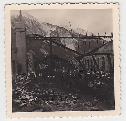 21231 Foto zerstörte Eisenbahnbrücke 2. Weltkrieg