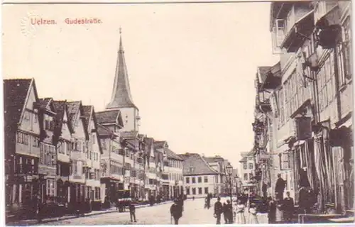 21227 Feldpost Ak Uelzen Gudestraße avec magasins 1915