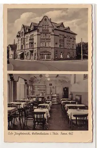 21198 Mehrbild Ak Waltershausen in Thüringen Café Jungheinrich 1942