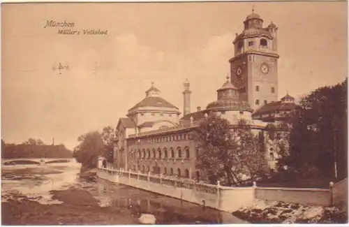 21169 Ak München Müller's Volksbad 1911