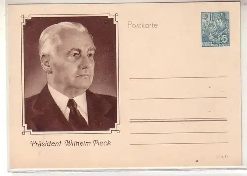 21136 Affaires entières Ak Président Wilhelm Pieck vers 1955